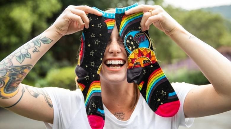 A fun pair of socks for everyone from The Sock Drawer based in San Luis Obispo CA