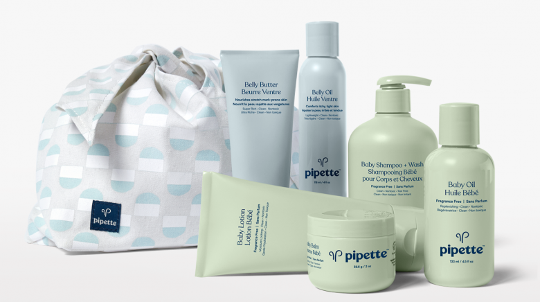 Pipette baby skincare products use only clean, non-toxic, plant-based ingredients
