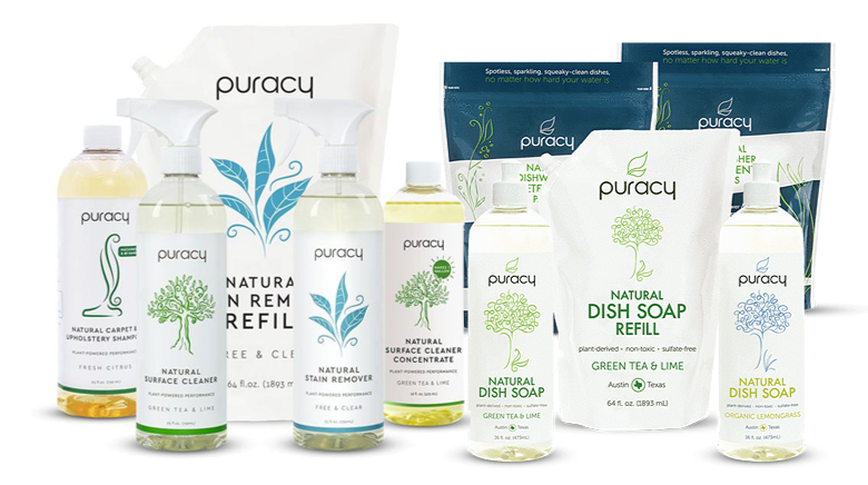 Puracy home cleaning products are all natural, organic, plant-based and effective 